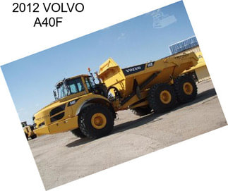 2012 VOLVO A40F