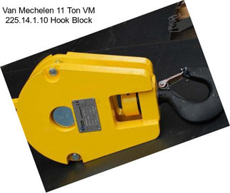 Van Mechelen 11 Ton VM 225.14.1.10 Hook Block