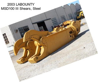 2003 LABOUNTY MSD100 III Shears, Steel