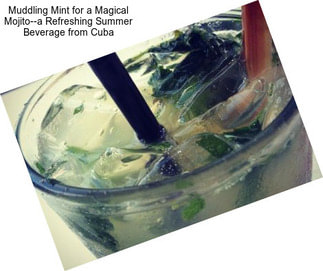 Muddling Mint for a Magical Mojito--a Refreshing Summer Beverage from Cuba