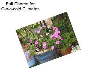 Fall Chores for C-c-c-cold Climates