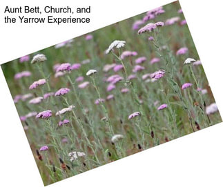 Aunt Bett, Church, and the Yarrow Experience