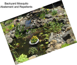 Backyard Mosquito Abatement and Repellents