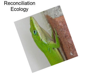 Reconciliation Ecology