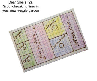 Dear Sheila (2), Groundbreaking time in your new veggie garden