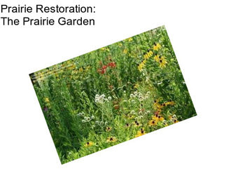Prairie Restoration: The Prairie Garden
