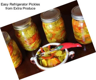 Easy Refrigerator Pickles from Extra Produce