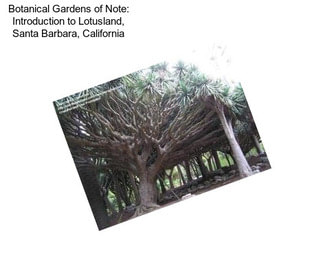 Botanical Gardens of Note: Introduction to Lotusland, Santa Barbara, California
