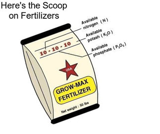 Here\'s the Scoop on Fertilizers