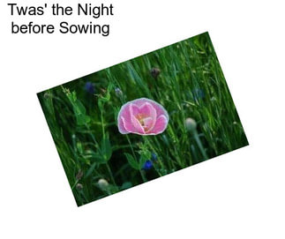 Twas\' the Night before Sowing