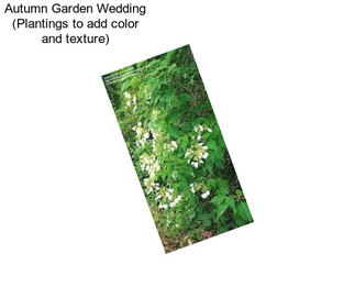 Autumn Garden Wedding (Plantings to add color and texture)