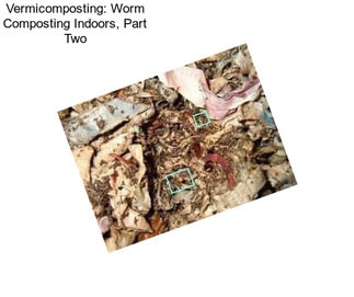 Vermicomposting: Worm Composting Indoors, Part Two