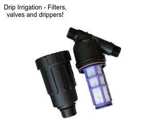 Drip Irrigation - Filters, valves and drippers!