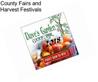 County Fairs and Harvest Festivals