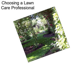 Choosing a Lawn Care Professional