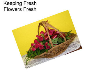 Keeping Fresh Flowers Fresh