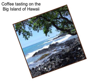 Coffee tasting on the Big Island of Hawaii