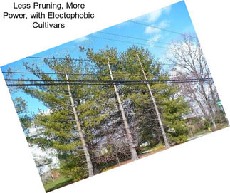 Less Pruning, More Power, with Electophobic Cultivars