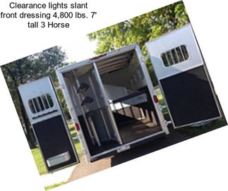 Clearance lights slant front dressing 4,800 lbs. 7\' tall 3 Horse