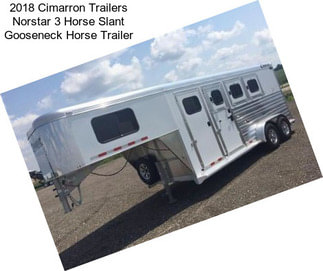 2018 Cimarron Trailers Norstar 3 Horse Slant Gooseneck Horse Trailer