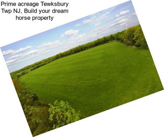 Prime acreage Tewksbury Twp NJ, Build your dream horse property