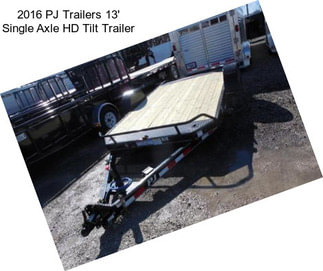 2016 PJ Trailers 13\' Single Axle HD Tilt Trailer