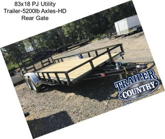 83x18 PJ Utility Trailer-5200lb Axles-HD Rear Gate