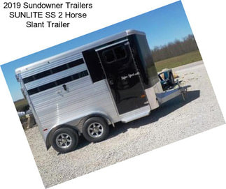 2019 Sundowner Trailers SUNLITE SS 2 Horse Slant Trailer