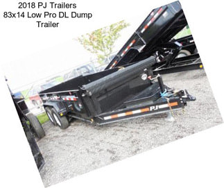 2018 PJ Trailers 83x14 Low Pro DL Dump Trailer