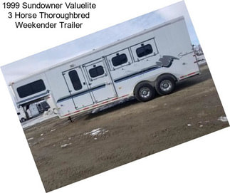 1999 Sundowner Valuelite 3 Horse Thoroughbred Weekender Trailer