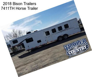 2018 Bison Trailers 7411TH Horse Trailer