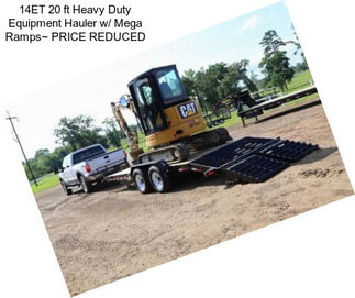 14ET 20 ft Heavy Duty Equipment Hauler w/ Mega Ramps~ PRICE REDUCED