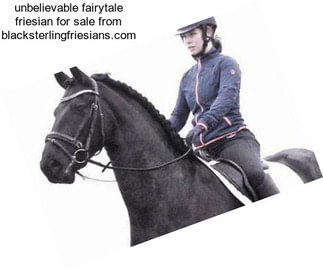 Unbelievable fairytale friesian for sale from blacksterlingfriesians.com