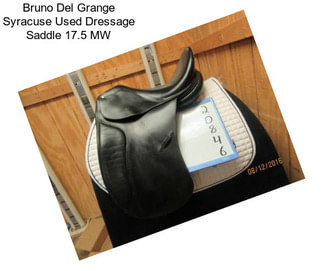 Bruno Del Grange Syracuse Used Dressage Saddle 17.5\