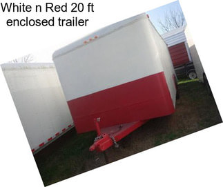 White n Red 20 ft enclosed trailer