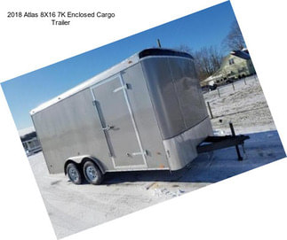 2018 Atlas 8X16 7K Enclosed Cargo Trailer