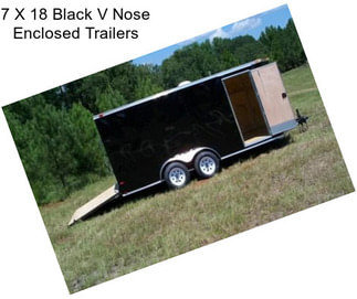7 X 18 Black V Nose Enclosed Trailers