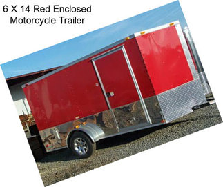 6 X 14 Red Enclosed Motorcycle Trailer