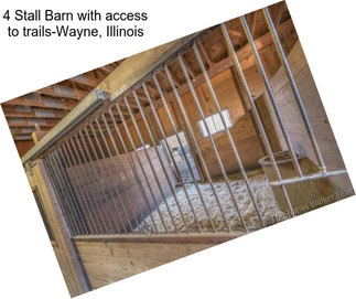 4 Stall Barn with access to trails-Wayne, Illinois