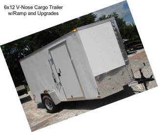 6x12 V-Nose Cargo Trailer w/Ramp and Upgrades