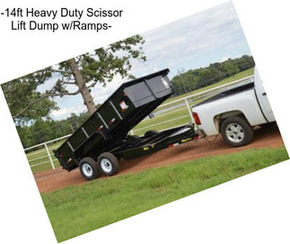 -14ft Heavy Duty Scissor Lift Dump w/Ramps-