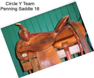 Circle Y Team Penning Saddle 16\