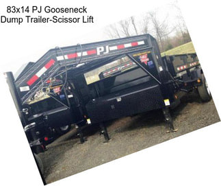 83x14 PJ Gooseneck Dump Trailer-Scissor Lift