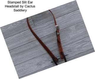 Stamped Slit Ear Headstall by Cactus Saddlery