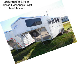 2016 Frontier Strider 3 Horse Gooseneck Slant Load Trailer