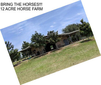 BRING THE HORSES!!! 12 ACRE HORSE FARM