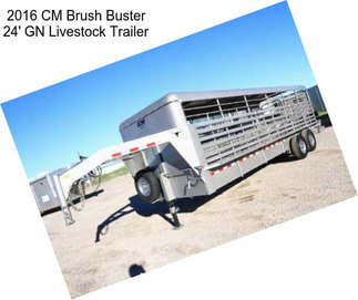 2016 CM Brush Buster 24\' GN Livestock Trailer