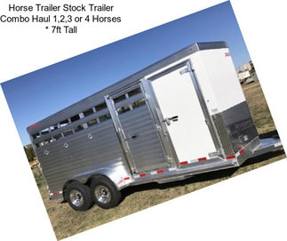 Horse Trailer Stock Trailer Combo Haul 1,2,3 or 4 Horses * 7ft Tall