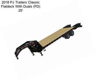 2018 PJ Trailers Classic Flatdeck With Duals (FD) 25\'