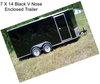 7 X 14 Black V Nose Enclosed Trailer